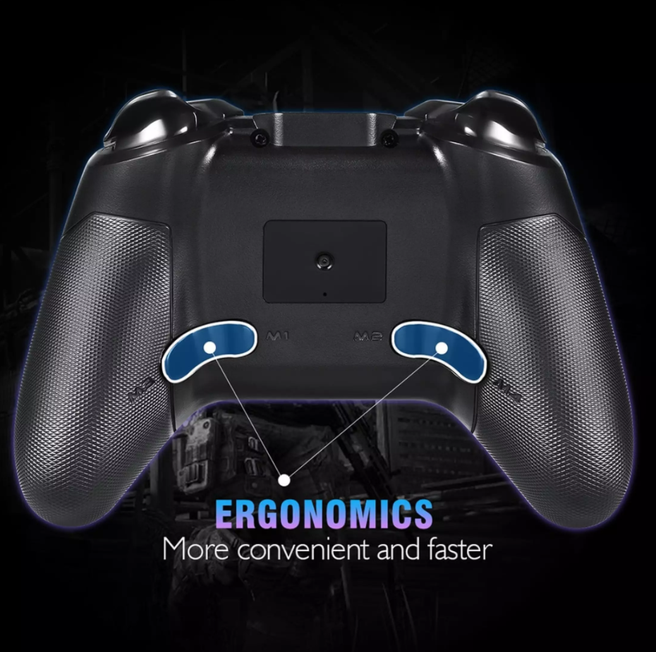 Tay Cầm Không Dây EasySMX 9110 Wireless Game Controller  có thêm các nút phụ có thể lập trình